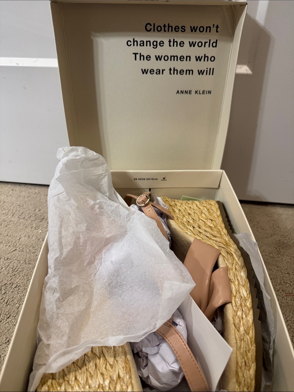 🆕 Anne Klein Wheatley Ankle Strap Espadrille Wedge. 9.5. New in box!🔥 - Picture 9 of 9